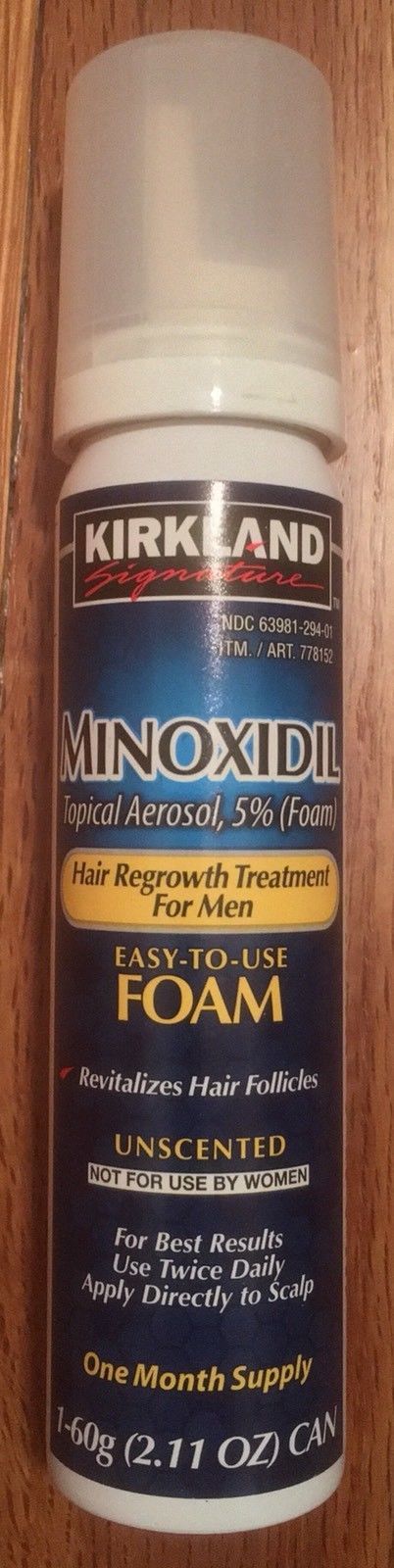 Kirkland Hair Loss Regrowth Generic Minoxidil Topical Aerosol Foam Men 1 Month - £15.84 GBP