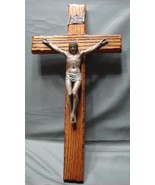 15&quot; Crucifix by Jeweled Cross Co. on Oak Hard to Find - £29.08 GBP