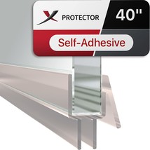 Frameless Shower Door Bottom Seal X-Protector, A 40&quot; Shower Door Seal Fo... - £30.62 GBP