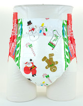 Adult Printed Christmas Diapers Oodzoo Boodzoo Large 36&quot;-48&quot; ABDL Case/4... - $100.00