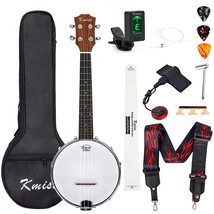 Banjo Ukulele Concert Size 23 Inch With Bag Tuner Strap Strings Pickup P... - $129.99