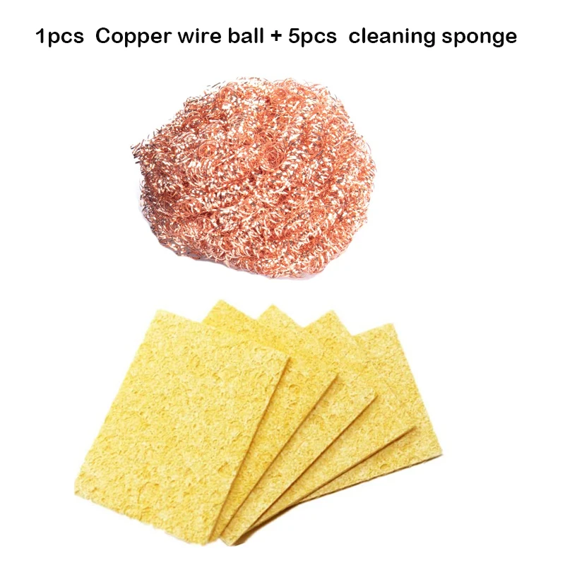 5/10/20pcs Cleaning Sponge Solder  Tip Cleaning Nozzle Tip Copper Wire C... - $127.13