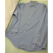 Vintage Brooks Brothers Makers Men Dress Shirt Made In USA Blue 16.5 34/35 - $29.67