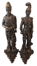 Pair 1965 Burwood Products Company Soldiers 24” Wall Hanging MCM Art Dec... - $83.79