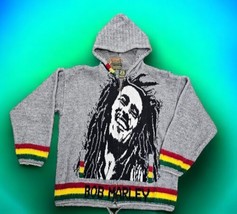 Bob Marley Tejidos Ruminahui Vintage Zip Front Sweater Alpaca Mens Large... - £71.21 GBP