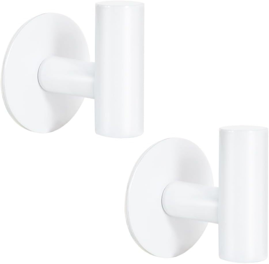 Vuzvuv Adhesive Hooks White Sus304 Stainless Steel Towel Hooks Heavy, 2 ... - $29.98