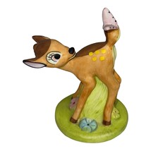 BAMBI Disney Grolier Porcelain Figurine Butterfly Tail Mini 3&quot; Figure - $14.01