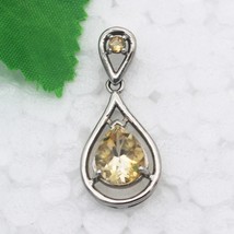 925 Sterling Silver Natural Citrine Necklace Handmade Jewelry Gemstone Necklace - £32.80 GBP