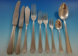 Pyramid by Lutz &amp; Weiss German 800 Silver Dinner Flatware Set Service 58 PC Deco - £5,499.96 GBP