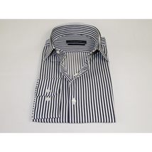 Men's Dress Shirt ENZO PARK Turkey 100% Cotton Breathable Enzo10 Black Stripe image 3