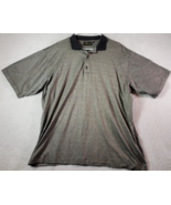 Bobby Jones Polo Shirt Mens Size XL Gray Striped Short Casual Sleeve Col... - $27.89 CAD