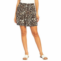 Three Dots  Leopard Print  Pull-On Soft Shorts 100% Rayon Women&#39;s Sz S-X... - $19.58