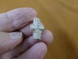 CR594-42) 3/4" Fairy Stone CHRISTIAN CROSS Staurolite Lucky Crystal luck... - $15.99