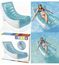 Intex Inflatable Rockin&#39; Lounge Swimming Pool Floating Raft Chair with Cupholder - £36.88 GBP
