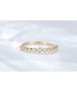 Matching Wedding Band for Ring, Unique Bezel Set Bubble Band, Promise Ri... - $120.35 CAD