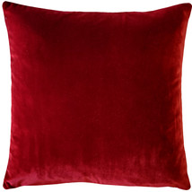 Castello Red Velvet Throw Pillow 17x17, with Polyfill Insert - £31.75 GBP