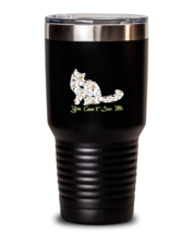 30 oz Tumbler Stainless Steel Insulated  Funny Cat Camouflage You Can&#39;t See Me  - £27.93 GBP