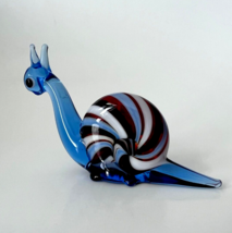 New Collection! Murano Glass, Handcrafted Unique Lovely Snail Figurine, ... - $27.96