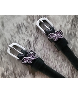 Lilac Butterfly English Spur Straps - £19.18 GBP