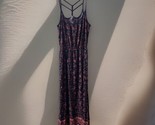 J is for Justify Strappy Maxi Dress Womens Size Large Blue Pink Criss Cr... - $19.75