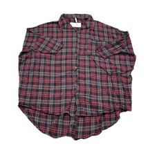 Primi Shirt Womens S Red Plaid Button Up Pocket Quarter Sleeve Collared Top - £14.39 GBP