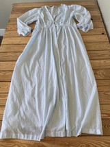 Vintage Gilead Women’s Button Front Nightgown Size L Light blue DA - $28.71
