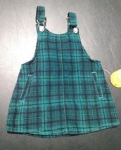 Baby Girls Size 12M  Wonder Nation plaid green dress jumper New - £4.36 GBP
