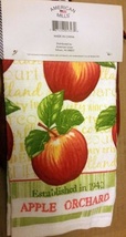 APPLE ORCHARD KITCHEN SET 3pc Towel Mitt Potholder Red Green Apples Linens image 2