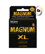 6x Packs Trojan Magnum XL Lubricated Latex Large Condoms | 3 Condoms Per... - $29.74 CAD