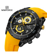 Men&#39;s Watch Silicone Strap Waterproof Luminous Chronograph Quartz Men Wr... - $58.66 CAD