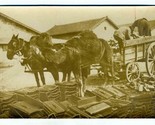 Camel &amp; Donkey Pulling French Cart Delivering Wood Postcard France 1910&#39;s - $345.81