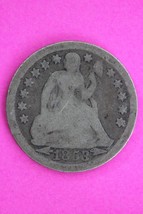 1853 P Seated Liberty Dime Exact Silver Coin Shown Low Grade Filler 98 - £14.84 GBP