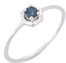 14K Gold Blue Sapphire Stacking Ring - £137.01 GBP