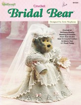 Victorian Heirloom Wedding Bridal Gown For 13&quot; Plush Teddy Bear Crochet ... - $13.99