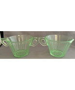 Vintage U.S. Glass Company &quot;Tendril&quot; Creamer &amp; Sugar Set Green Depression - £27.54 GBP