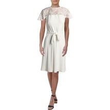 Lauren Ralph Lauren Womens Allie Lace Short Sleeve Formal Dress,White,2 - £78.10 GBP