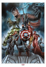 Avengers ~ Adi Granov SIGNED Sideshow Exclusive Art Print Hulk Iron Man Thor Cap - £241.22 GBP