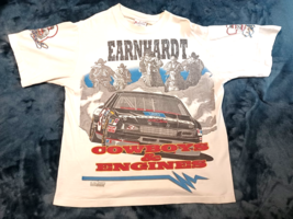 Vintage Dale Earnhardt Cowboys &amp; Engines Nascar XL 1994 T-shirt Double S... - $163.87