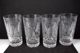 Set Of 4 Mikasa Christmas Tree Highball Glasses 5 1/2&quot; tall - £38.99 GBP