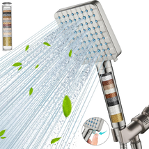 Filtered Shower Head with Handheld, High Pressure 6 Spray Mode Showerhea... - $47.97