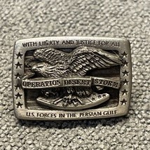 Vintage Desert Storm With Light And Justice For All Patriotic Troops Pin KG JD - £9.34 GBP