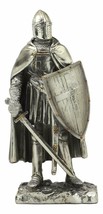 Holy Roman Empire Suit Of Armor Crusader Knight With Sword And Shield Statue - £24.76 GBP