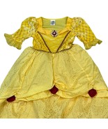 Disney Store Belle Costume Dress Girls Size 9/10 Yellow &amp; Red Roses NWT - $39.49 CAD