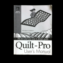 Vintage 90s Quilt Pro User&#39;s Manual Window&#39;s Version 1996 Paperback - £10.32 GBP