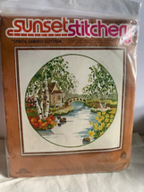 Sunset Stitchery Spring Garden Cottage Embroidery Crewel Kit - New - $11.40