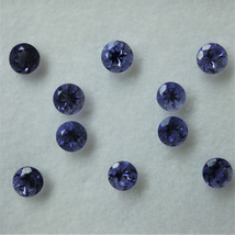Natural Iolite Round Facet Cut 5X5mm Ultramarine Blue Color VS Clarity Loose Gem - £6.24 GBP