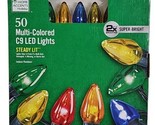 Home Accents 50 ft. 50-Light LED C9 Multi-Color Super Bright String Ligh... - $34.55