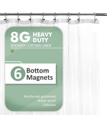Shower Curtain Liner with 6 Magnets - Heavy Duty PEVA Plastic Shower Cur... - $20.27 CAD