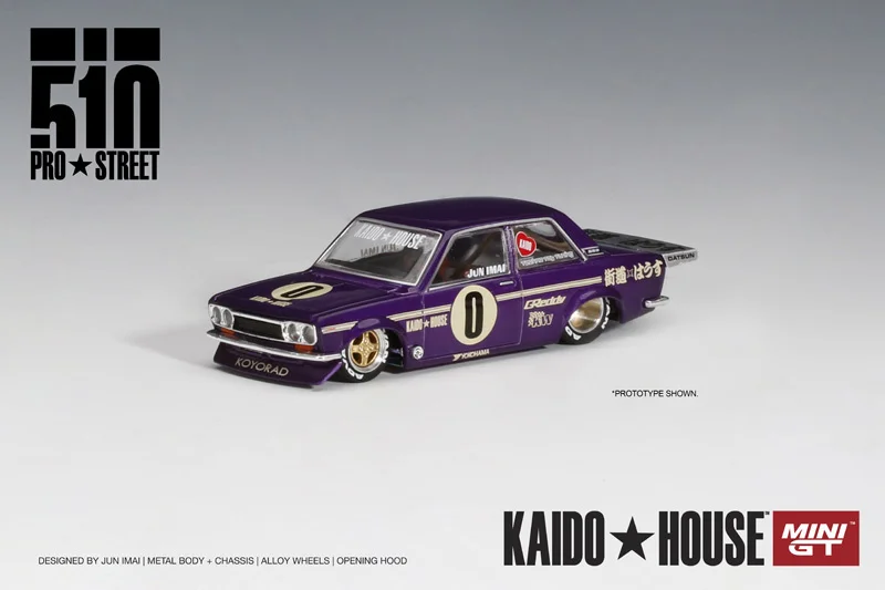 1:64 Mini Gt Kaido House Pro Street Dat 510 Alloy Diorama Car Model Miniature Co - £106.89 GBP