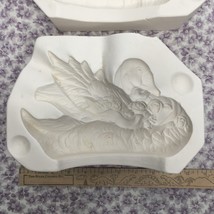 Swan Looking Right  with Roses Ceramic Mold Kassie 2515 GORGEOUS 8x5 - £31.52 GBP